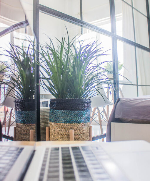 Wholesale Three-color Seagrass Planter With Leg Made In Vietnam SG 06 16 008 01