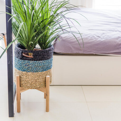 Wholesale Three-color Seagrass Planter With Leg Made In Vietnam SG 06 16 008 01