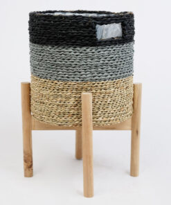 Wholesale Three-color Seagrass Planter With Leg Made In Vietnam SG 06 16 008 01