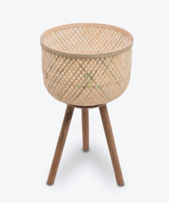 Woven Bamboo Indoor Flower Pots Planters With Stand NB 09 16 026 01