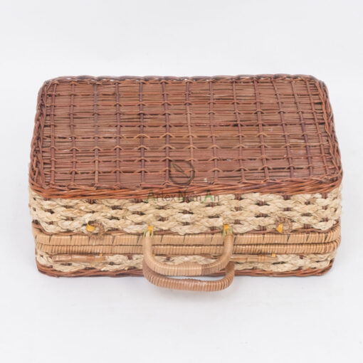 Woven Fern Rattan Suitcase Rattan Storage Box With Lid FC 52 29 001 01
