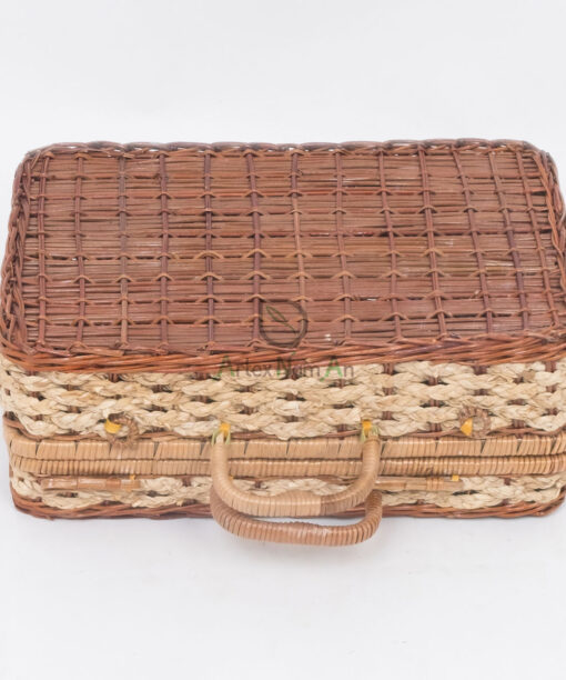 Woven Fern Rattan Suitcase Rattan Storage Box With Lid FC 52 29 001 01