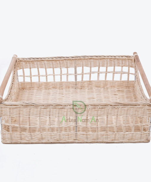 Woven Rattan Rectangular Storage Serving Tea Coffee R 09 03 067 01