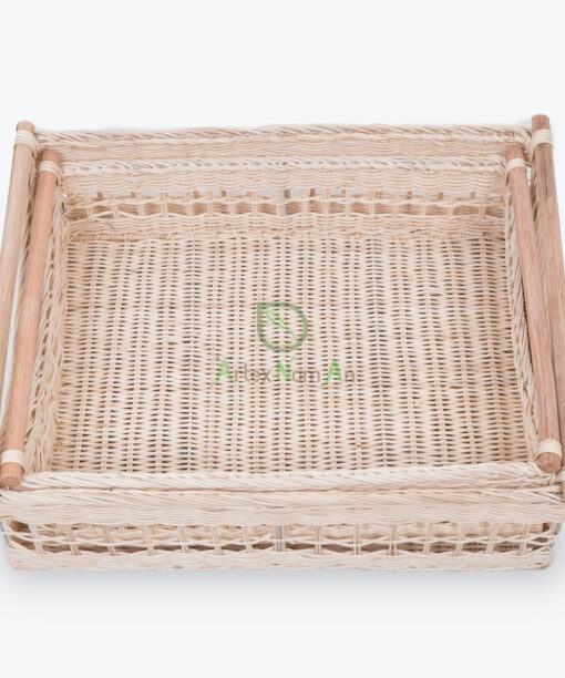 Woven Rattan Rectangular Storage Serving Tea Coffee R 09 03 067 01
