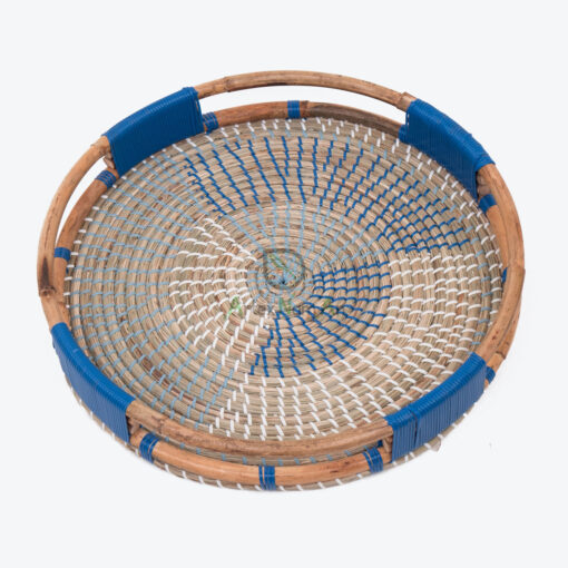 Woven Seagrass Rattan Storage Serving Coffee Round Tray SGR 09 03 004 01L