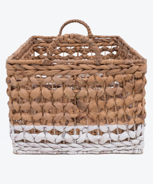 Woven Waterhyacinth Storage Organizer Basket From Vietnam W 06 05 307 01