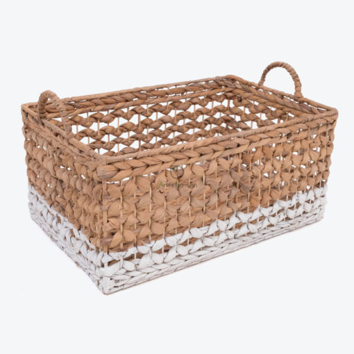 Woven Waterhyacinth Storage Organizer Basket From Vietnam W 06 05 307 01