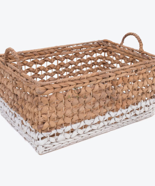 Woven Waterhyacinth Storage Organizer Basket From Vietnam W 06 05 307 01