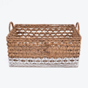Woven Waterhyacinth Storage Organizer Basket From Vietnam W 06 05 307 01