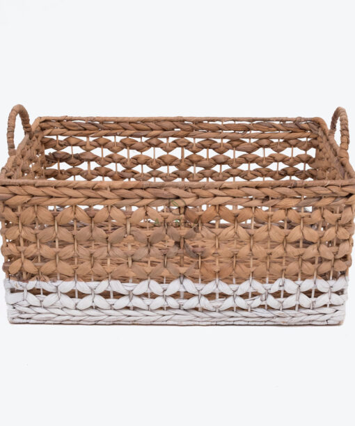 Woven Waterhyacinth Storage Organizer Basket From Vietnam W 06 05 307 01