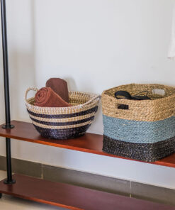 Woven seagrass storage hamper basket organizer for home decor SG 09 05 369 02