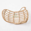 Eco-friendly Baby Doll Rattan Crib With Natural Color