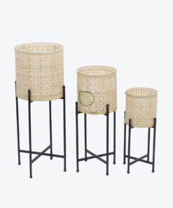 Natural Bamboo Pot With Stand Also Indoor Plant Pot