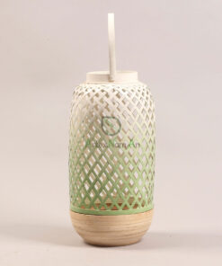 Bamboo hanging candle holder lantern home decor