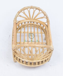 Natural Small Rattan Baby Doll Crib Bed For Doll Houses Furniture From Vietnam