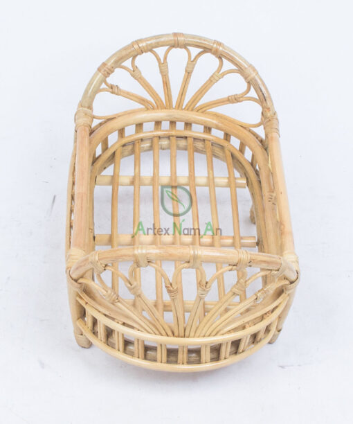 Natural Small Rattan Baby Doll Crib Bed For Doll Houses Furniture From Vietnam