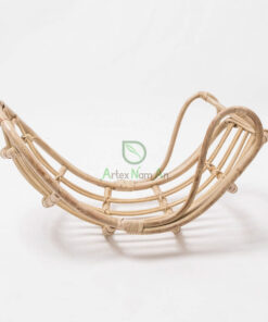 Eco-friendly Baby Doll Rattan Crib With Natural Color