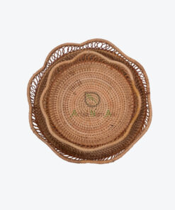 Eco-friendly Baby Doll Rattan Crib With Natural Color