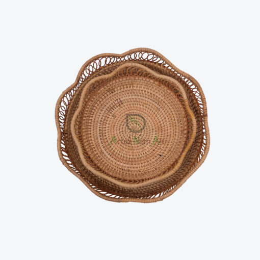Eco-friendly Baby Doll Rattan Crib With Natural Color