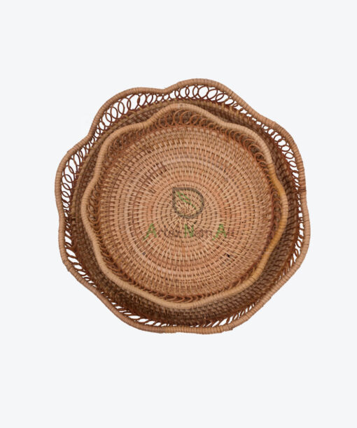 Eco-friendly Baby Doll Rattan Crib With Natural Color