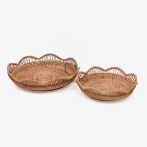 Rattan Decorative Trays For Coffee Table And Home Decor