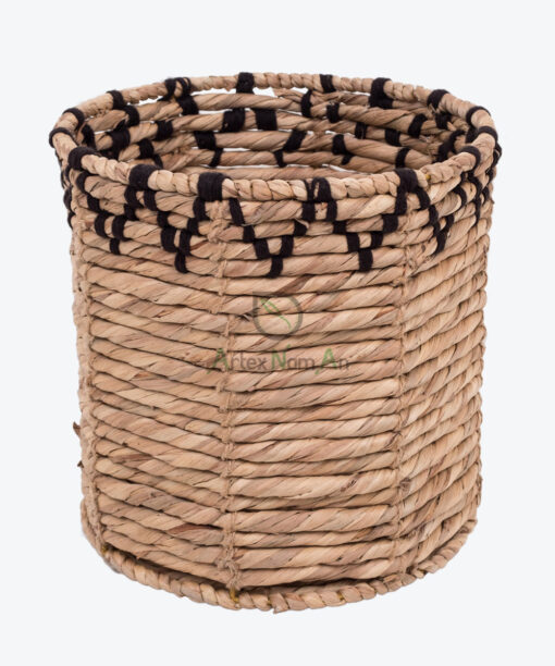 Round Water Hyacinth Hamper For Wholesale