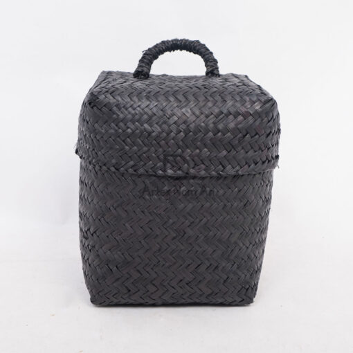 Black Seagrass Storage Gift Boxes & Bins With Lid