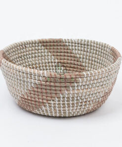 Modern seagrass woven storage basket