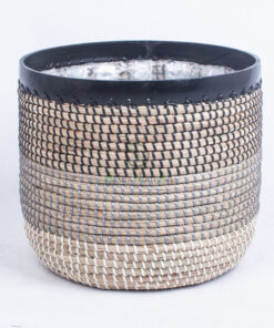 Modern Indoor Flower Seagrass Planter Woven Basket