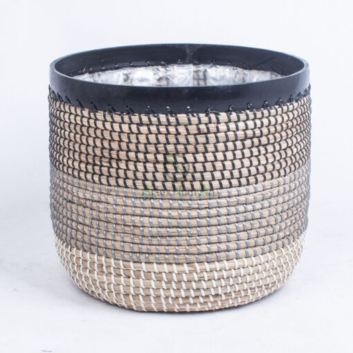 Modern Indoor Flower Seagrass Planter Woven Basket