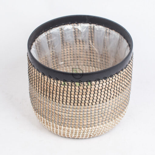 Modern Indoor Flower Seagrass Planter Woven Basket