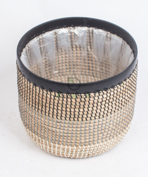 Modern Indoor Flower Seagrass Planter Woven Basket