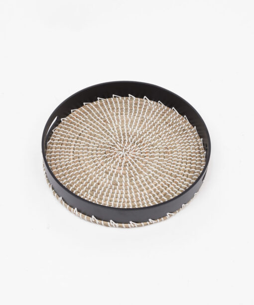 ound Bamboo And Seagrass Serving Decorative Tea Coffee Tray