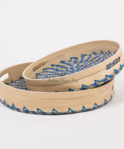 Eco Friendly Scandinavian Seagrass Bamboo Serving Tray