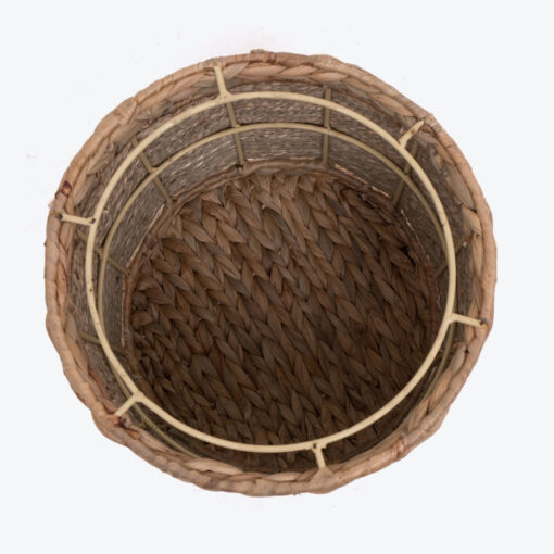 Seagrass water hyacinth storage stool with mattress also stool chair