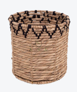 Round Water Hyacinth Hamper