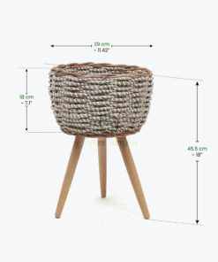 Newest design of flower pots seagrass plant pots also round plant stand indoor for home decor