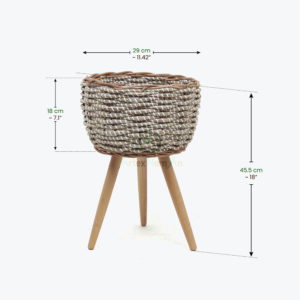 Newest design of flower pots seagrass plant pots also round plant stand indoor for home decor