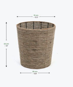 Round Natural Seagrass Hamper