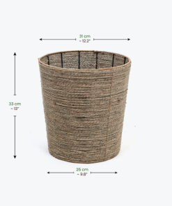 Round Natural Seagrass Hamper