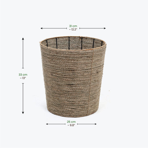 Round Natural Seagrass Hamper