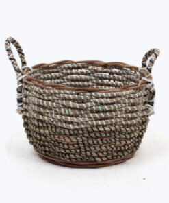 Set of two wholesale seagrass baskets with handles SG 09 05 470 01M