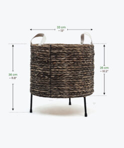 Eco-friendly round water hyacinth indoor pots