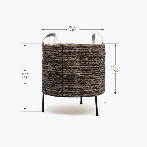 Eco-friendly round water hyacinth indoor pots