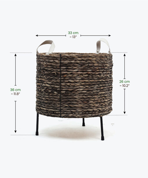 Eco-friendly round water hyacinth indoor pots