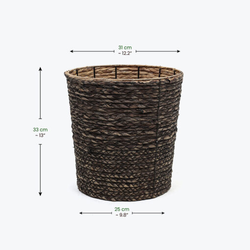 Black Water Hyacinth Hamper
