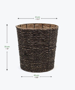 Black Water Hyacinth Hamper