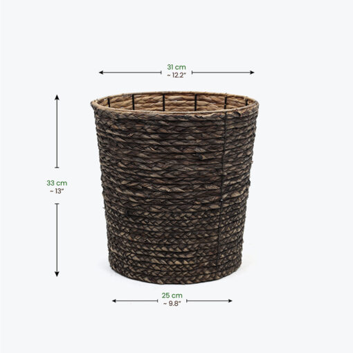 Black Water Hyacinth Hamper