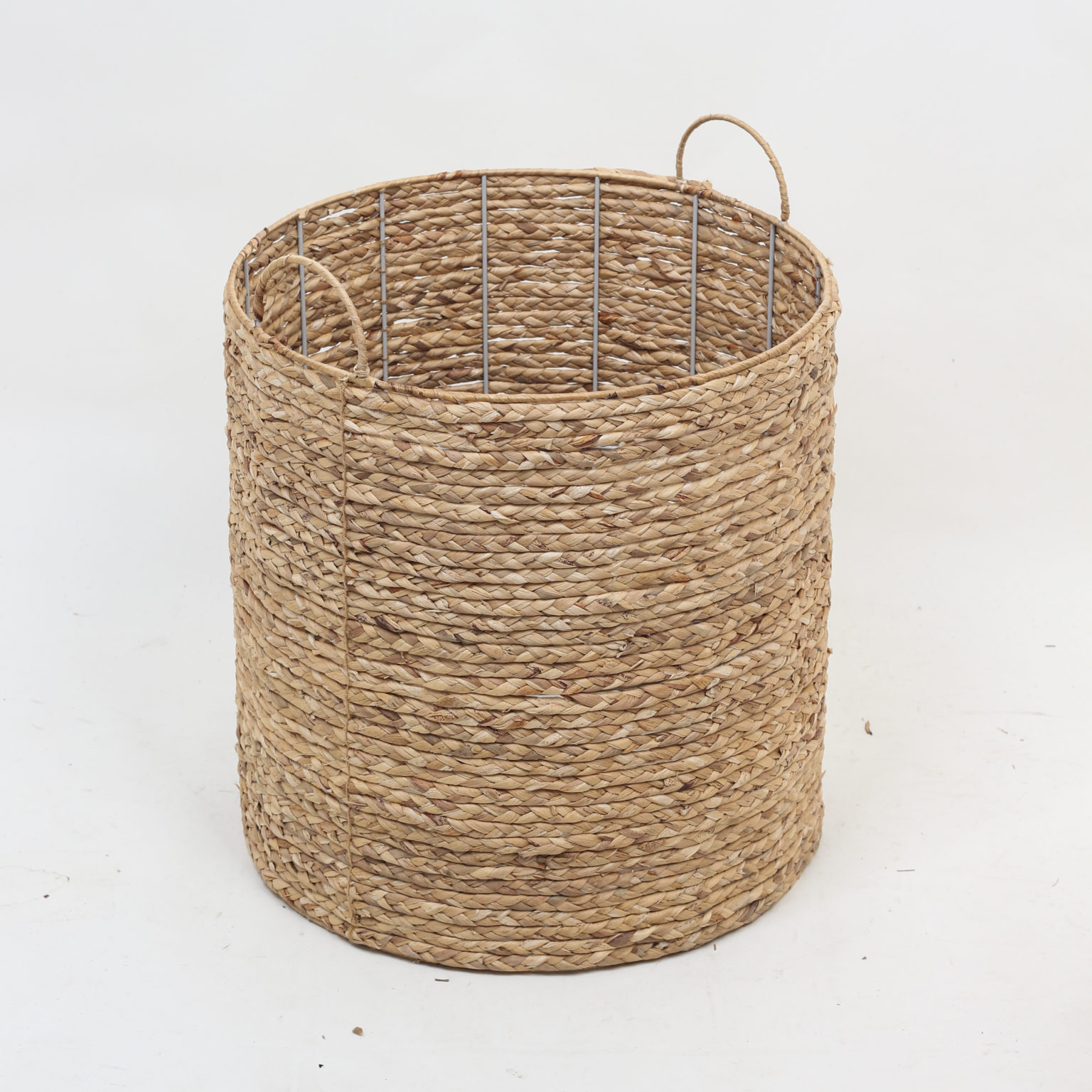 Natural sturdy water hyacinth bins storage with handles also stuffed toy storage and baskets in bulk