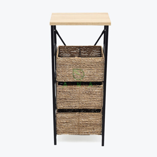 Sturdy Iron And Water Hyacinth Closet Cabinet Also Filling Cabinet